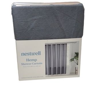 New Nestwell™ 72-Inch x 72-Inch Solid Hemp Shower Curtain in Quiet Shade Gray